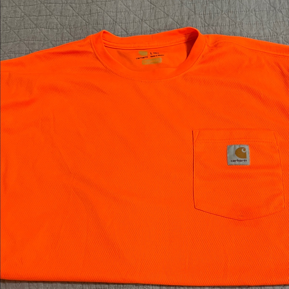Carhartt Men's Large Tall Bright Orange Short Sleeve Tee